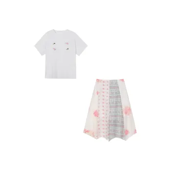 PLANE DRIFT Two Piece Skirt Sets Women's Clothing Sets Top+Skirt