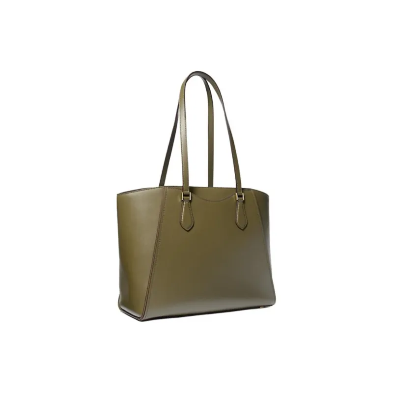MICHAEL KORS TARYN Leather Tote Bag, Shopping Bag, Shoulder Bag Large Size Women's Green-1