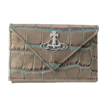 Vivienne Westwood Crocodile Embossed Leather Wallet Men's Copper