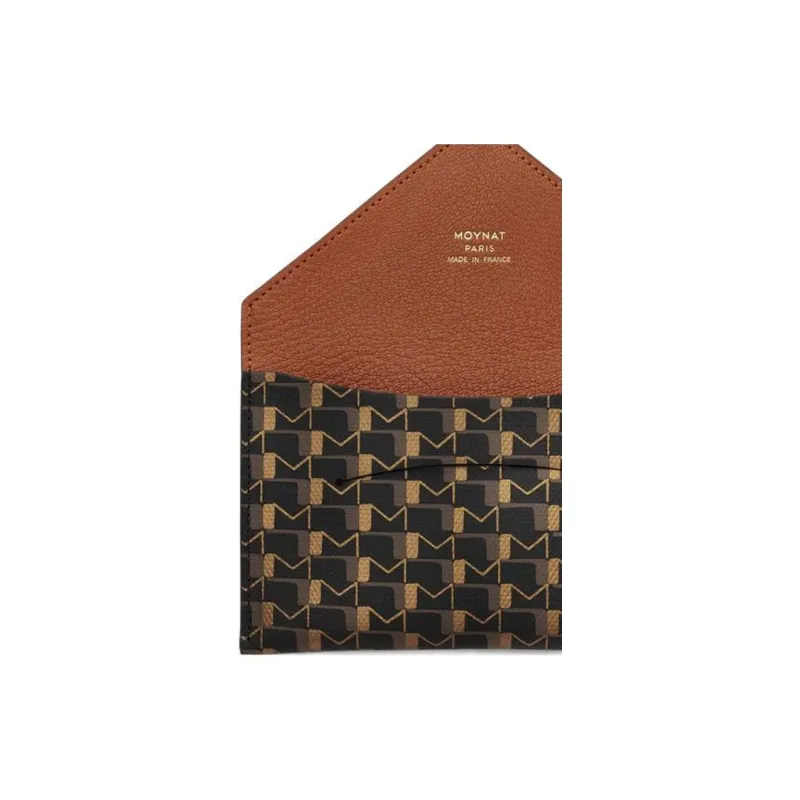 Moynat Canvas 1920 Canvas Envelope Bag Passport Holder Men's Black/Brown-2