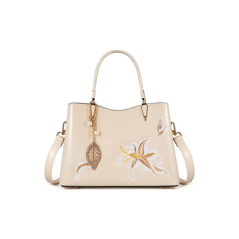 Vigno Synthetic Leather Handbag, One Shoulder, Crossbody Bag Regular Women's Ecru-0