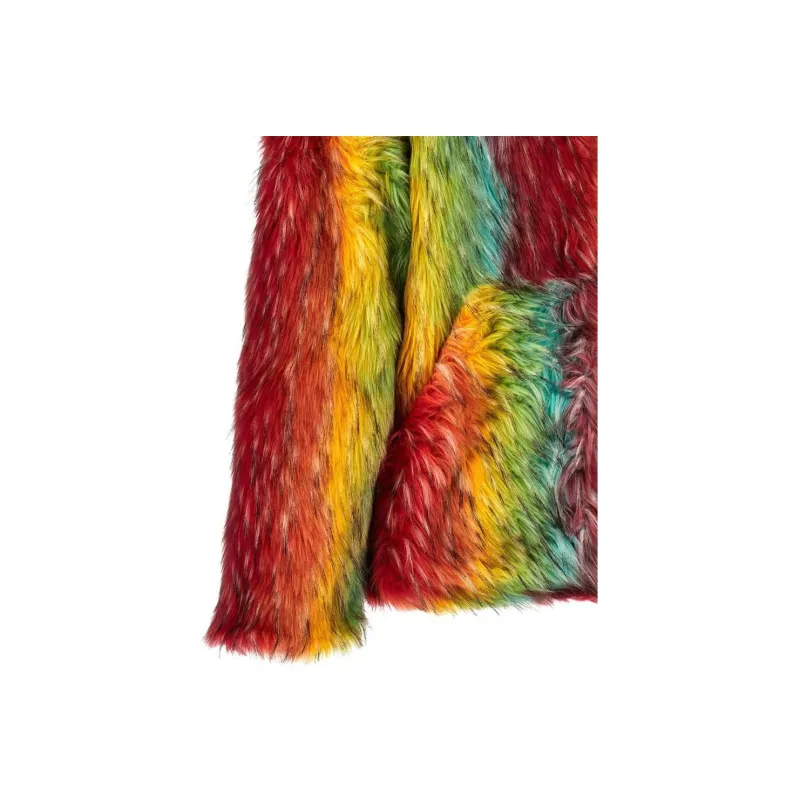 BLUEMARBLE Striped Reversible Faux-fur Hooded Jacket-3