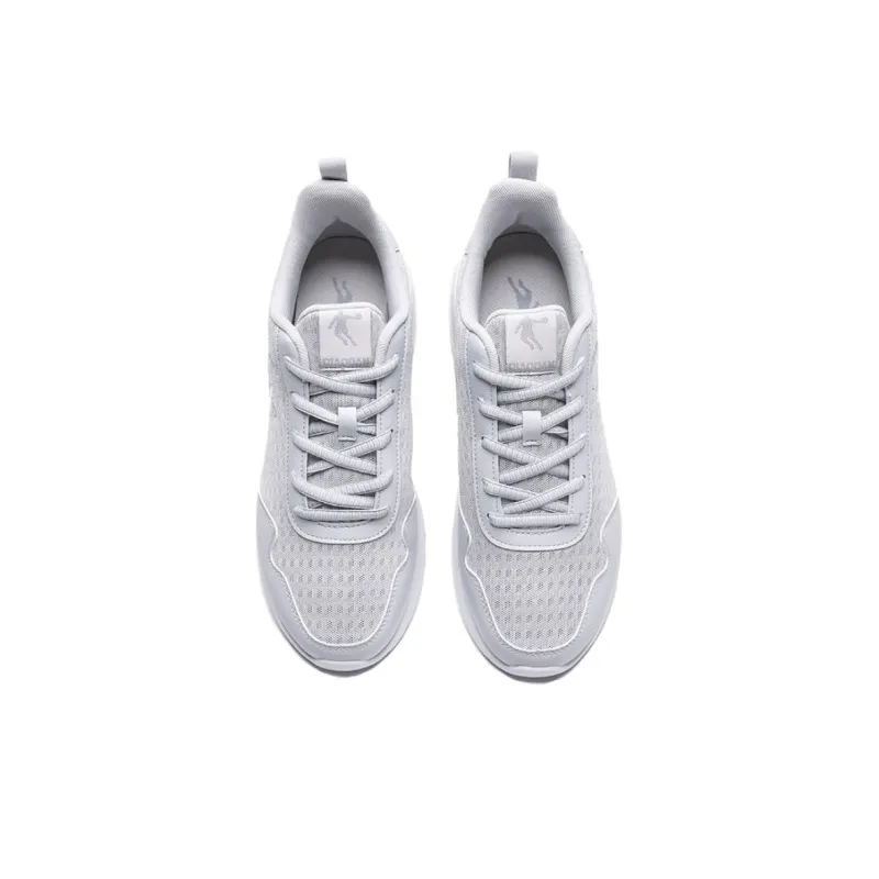 QIAODAN Anti Slip Wear Resistant Low Top Casual Running Shoes Men's Gray Silver-2