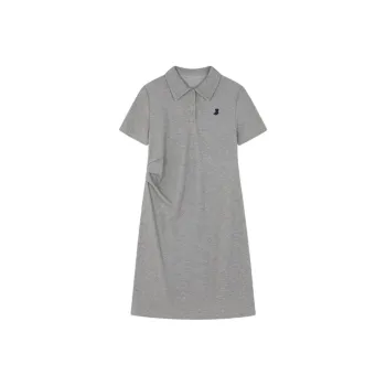 Mo Han Yi Mei Short Sleeved Dress Women's Gray