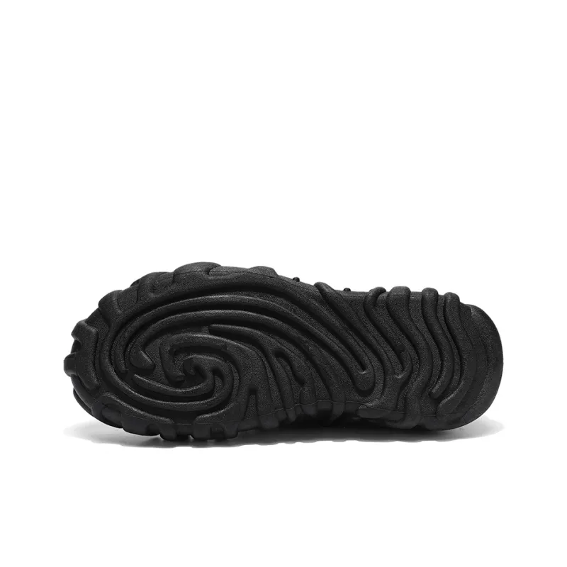 Binary Lightweight, Breathable, And Slip Resistant Low Top Chunky Sneakers Men's Black Yellow-4