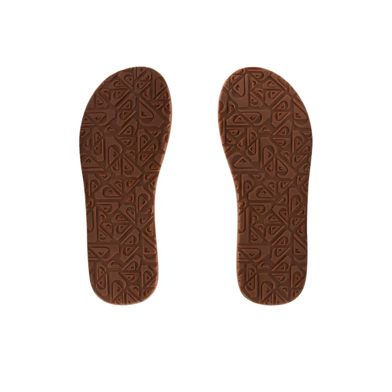 Quiksilver Rubber Sole Abrasion Resistant Flip Flops Men's Black-4