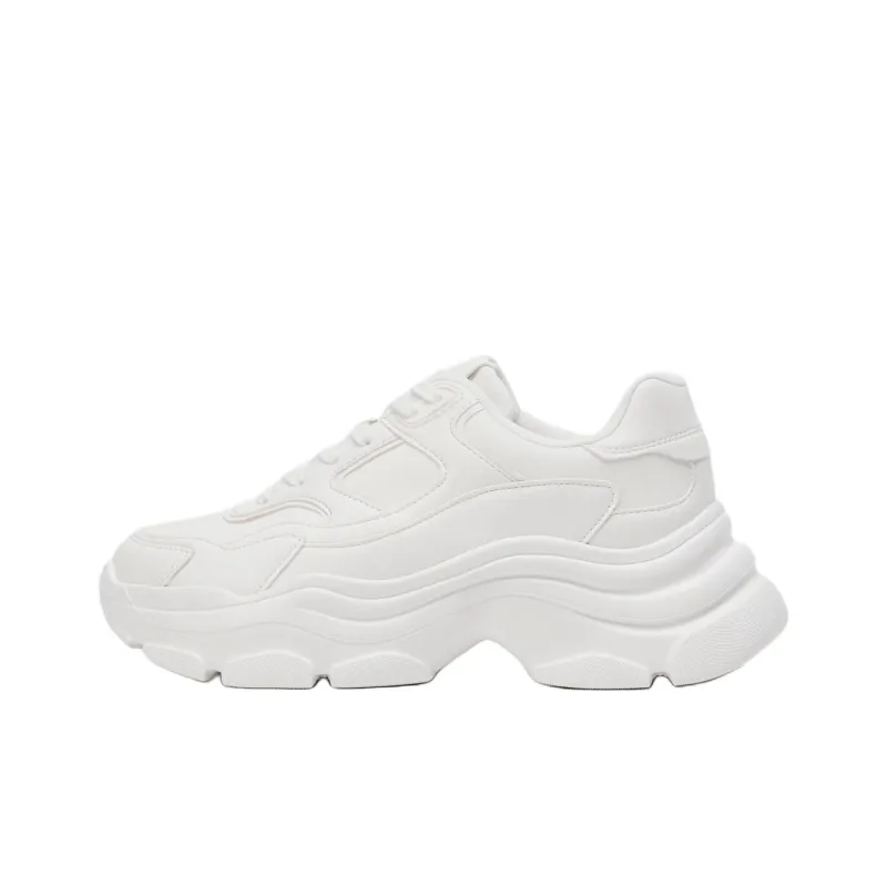 ZARA Low Top Chunky Sneakers Women's White-0