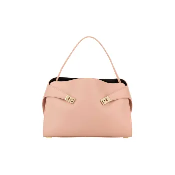 FERRAGAMO Hug Calfskin Shoulder Bag Tubas Women's Pink