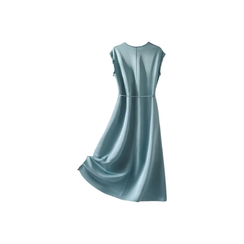IHIMI Sleeveless Dresses Women's Glistening Blue-1