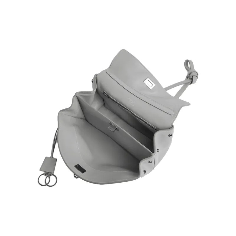 Balenciaga Rodeo Cow Leather One Shoulder Handbag Trumpets Women's Cloud Gray-4