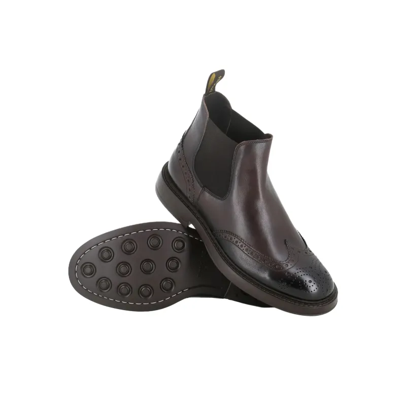 DOUCAL'S Perforated Embellished Ankle Boots-3
