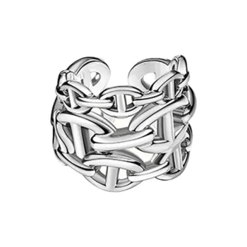 HERMES 925 Sterling Silver Rings Women's