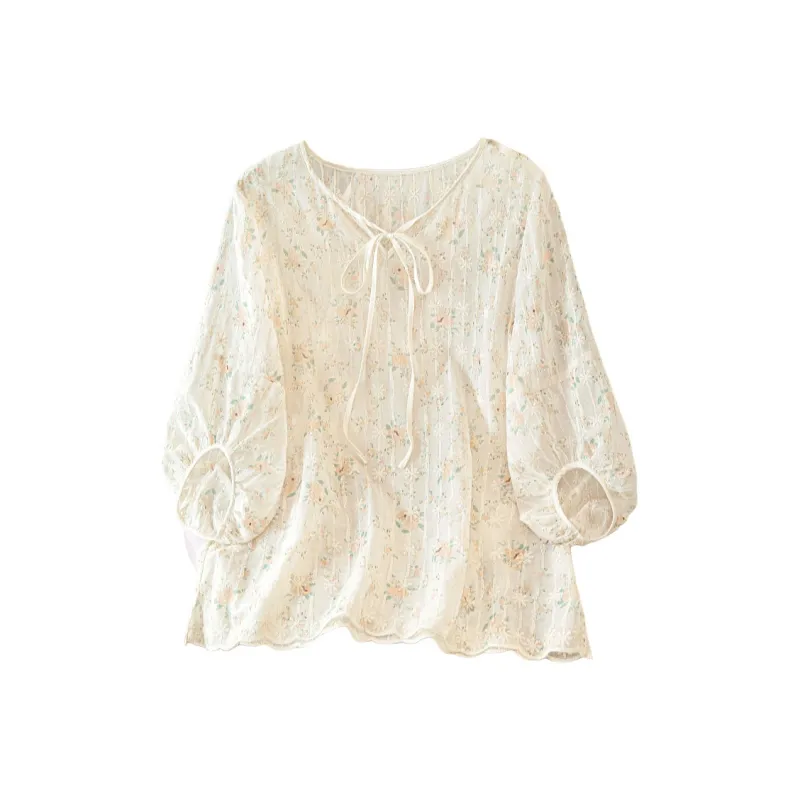 Cypress House Shirt Women's Light Orange Floral-0