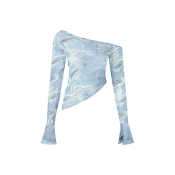 DOKZB T Shirts Women's Blue