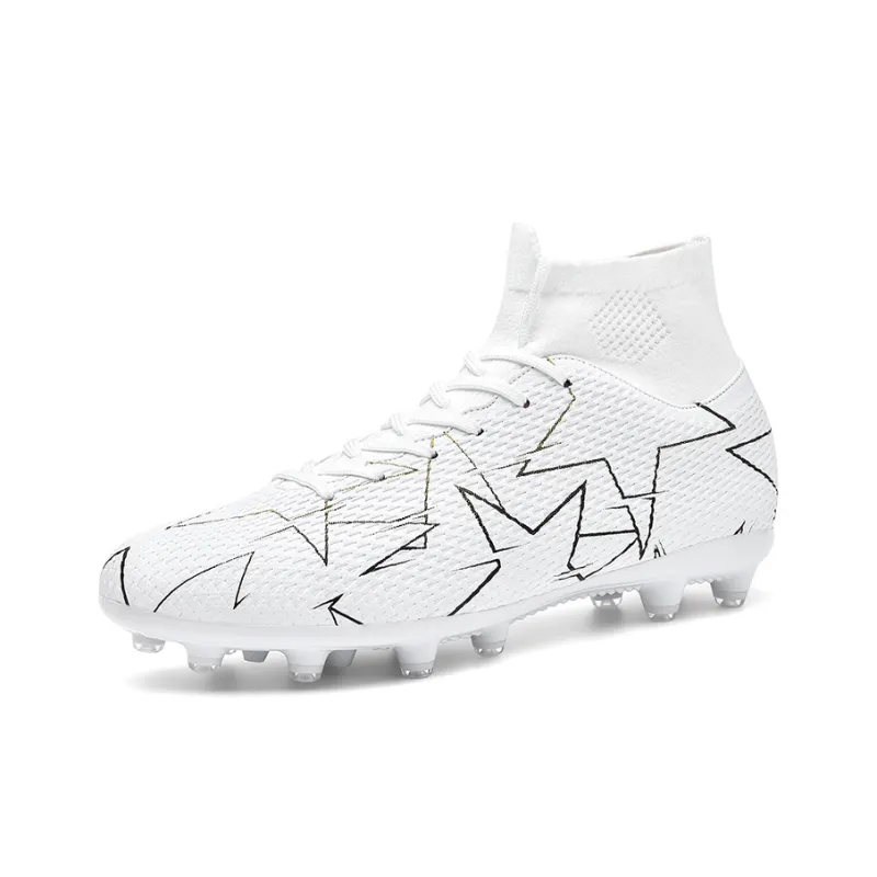 Sportful Soccer Shoes Unisex High Top White/Black/Aqua-1