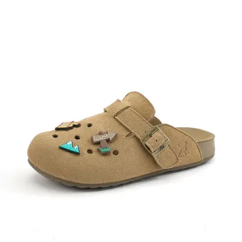 UBZ Rubber Sole Quiet Abrasion Resistant Closed Toe Slippers Women's