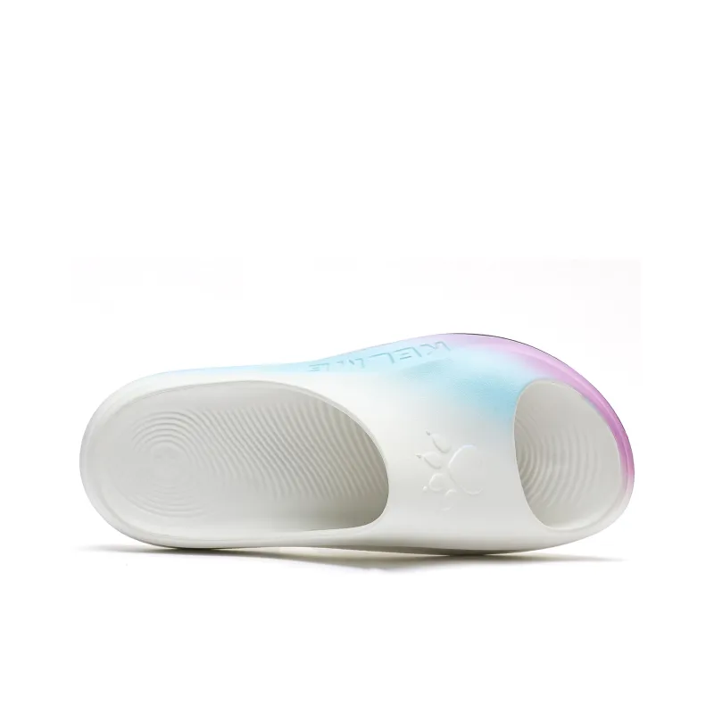 KELME Slip Resistant Abrasion Resistant Slide Slippers Unisex White Multicolor-1