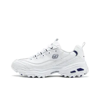 Skechers D'LITES 1.0 Breathable Anti-Slip And Wear-Resistant Low-Top Chunky Sneakers Men's White
