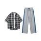Clothing Sets (Black Gray Short-Sleeved Top+Gray Pants)