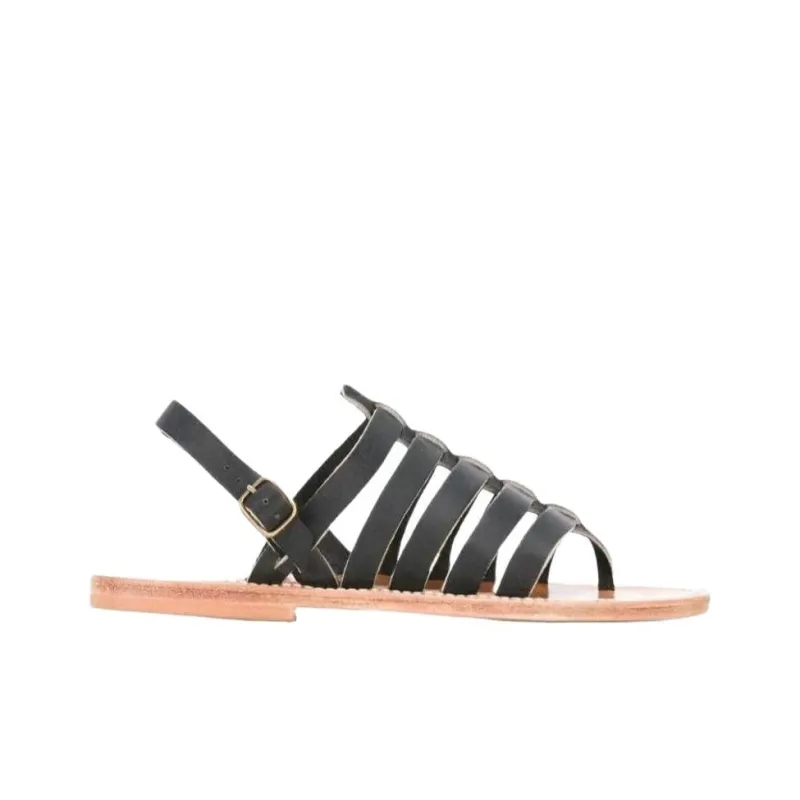 K Jacques St Tropez Roman Sandals Women's Black-1