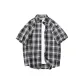 Black Gray Short-Sleeved Shirt