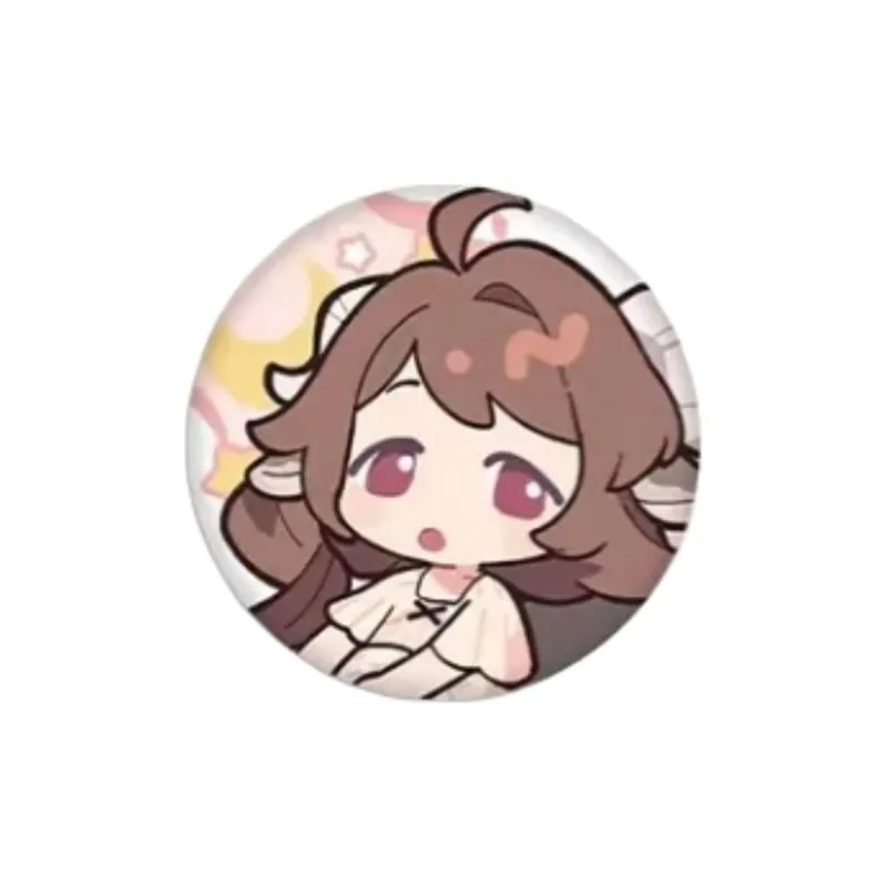 MINISO x Arknights Amiya, Able, Aqua Moon, Eyjafjalla Fleece Dream Conference Chibi Plush Badges-2