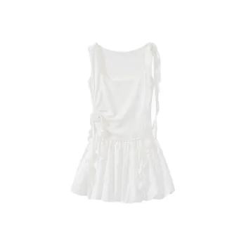 YGPRW Sleeveless Dresses Women's White