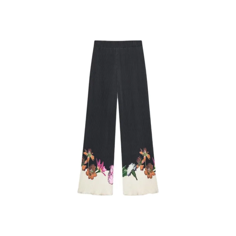 Desigual Casual Pants Women's Black With Print-0