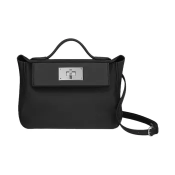 HERMES 24/24 Volupto & Swift Calfskin Fanny Pack, Crossbody Bag Mini Women's Black