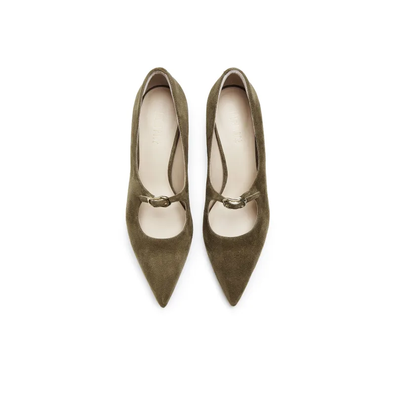 Joypeace Hepburn Slim Heel High Heels 6CM Women's-3