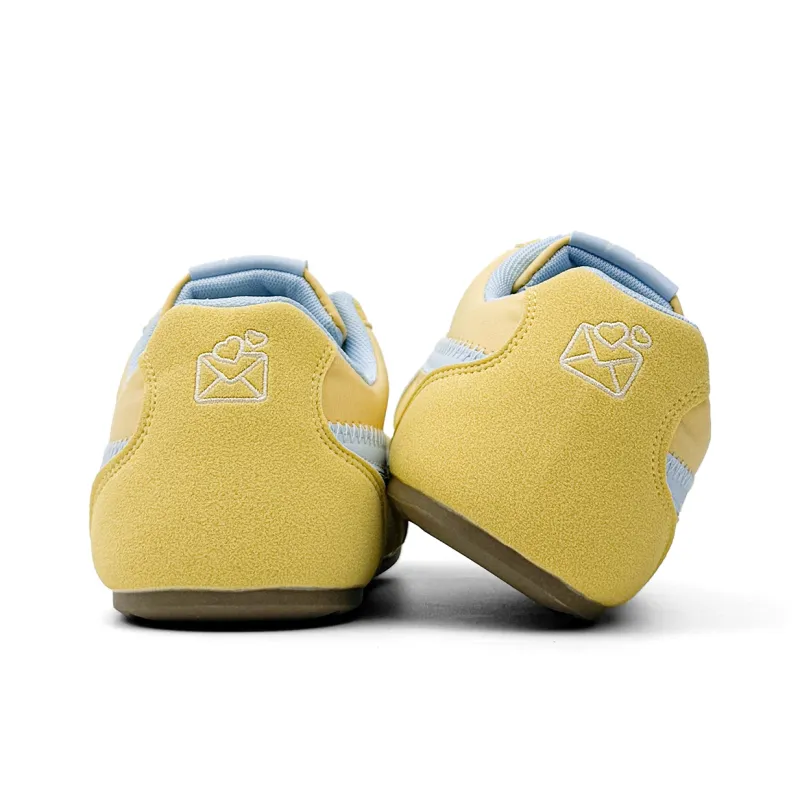 Mengsai Abrasion Resistant Slip Resistant Low Top Casual Shoes Women's Yellow Blue-2