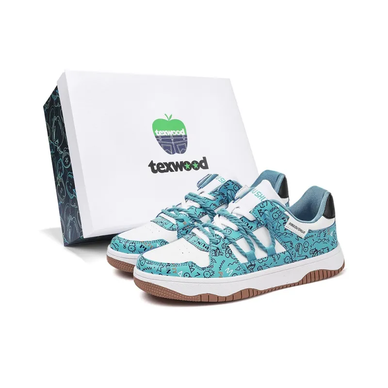 TEXWOOD Slip Resistant, Abrasion Resistant, And Balanced Low Top Skateboard Shoes Men's Box-0