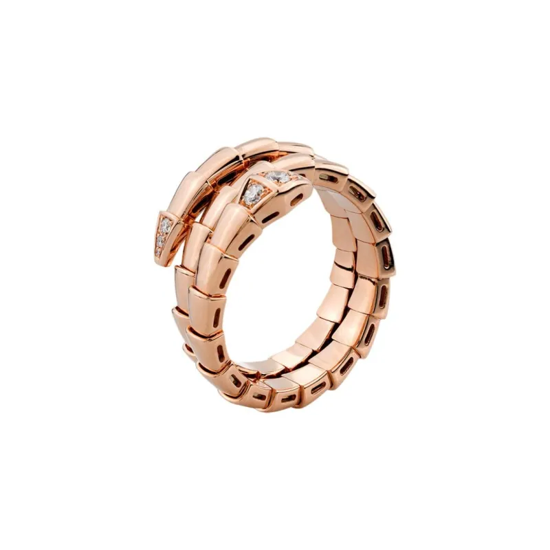 BVLGARI SERPENTI VIPER 18K Rose Gold Rings Unisex-3