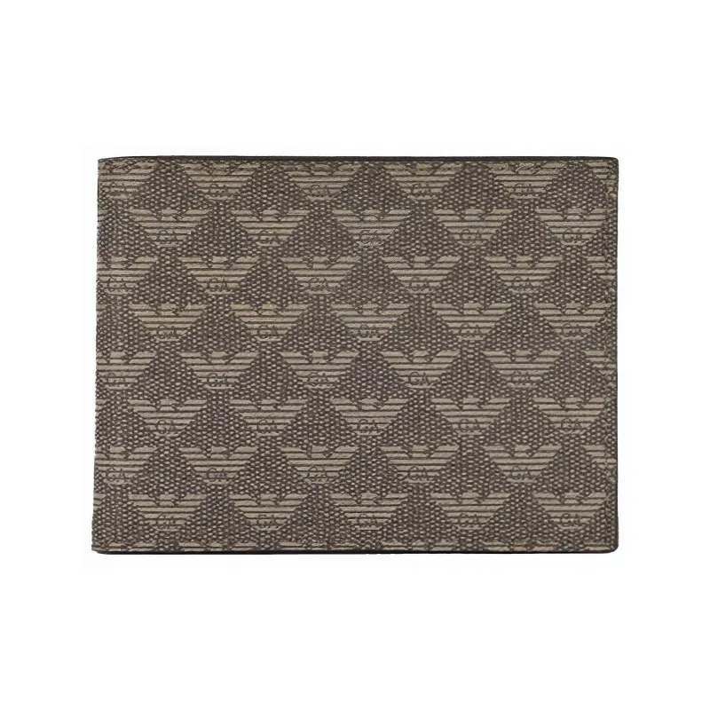 EMPORIO ARMANI Card Holder Wallet Men's Brown-0