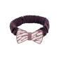 Korean Style Zebra Stripes Hair Tie 1 Pack (Dark Brown)
