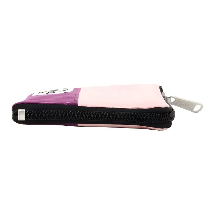 CHUMS Cotton Polyester And Nylon Blend Coin Purse Unisex Pink Multicolor Grape-3