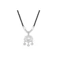 "Fu" Character Decorations Longevity Locks Necklace[Black Cord]