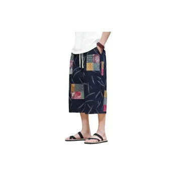 NEAR HERE Casual Shorts Unisex Navy Blue