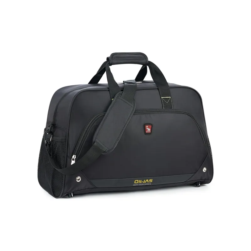 OIWAS Fabric Travel Bag Unisex Black/Red-2