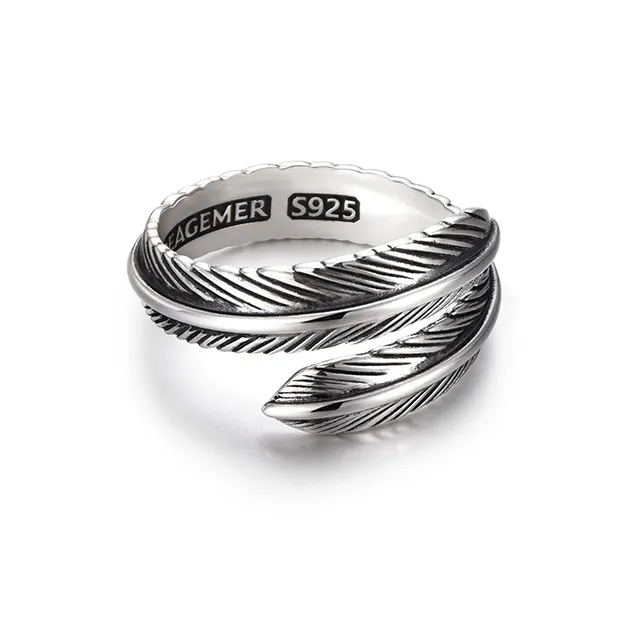 IDEAGEMER 925 Sterling Silver Rings Men's-5