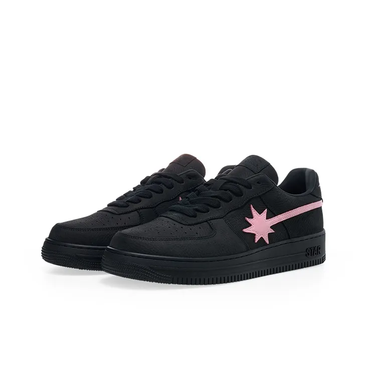 Starwalk Soldier Anti Slip Wear Resistant Low Top Skateboard Shoes Unisex Black-2