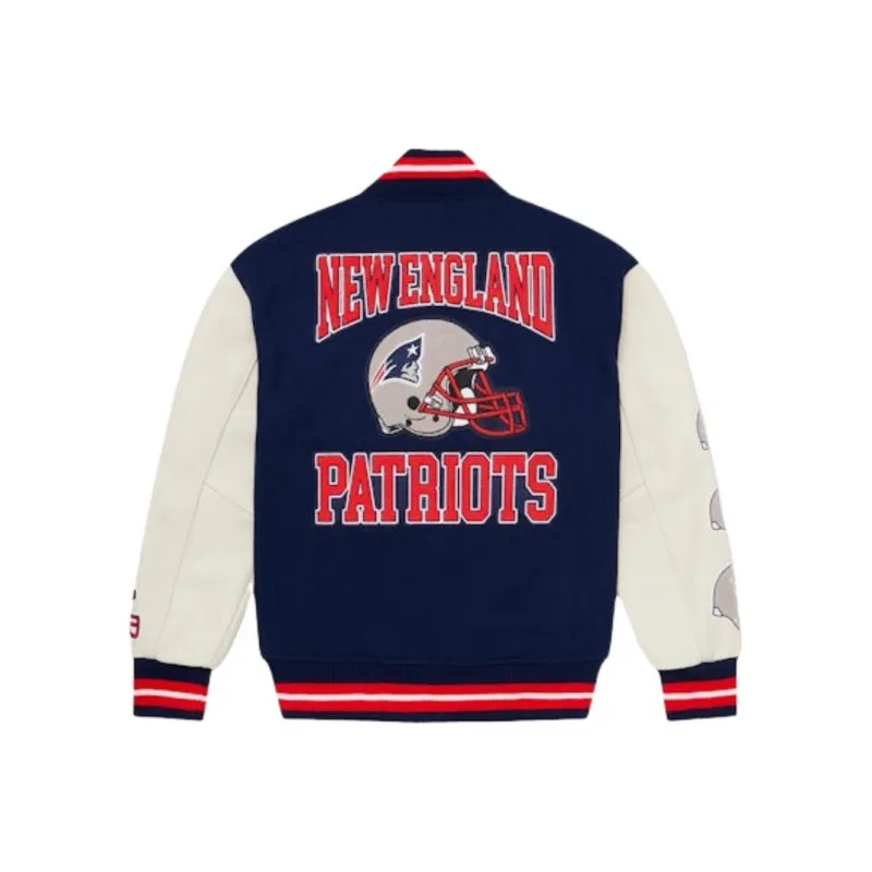 Ovo X Nfl New England Patriots Varsity Jacket-1