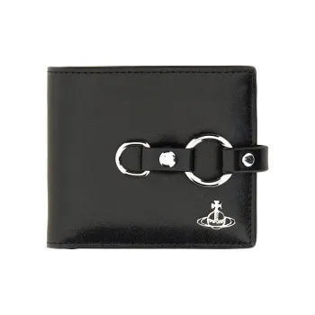 Vivienne Westwood Cow Leather Wallet Women's Black