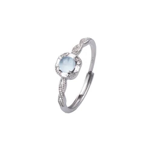 QIXIANG Ice Glutinous Jadeite Rings Women's