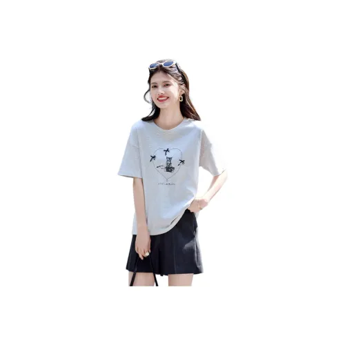 Still Quiet Drop Shoulder Sleeve T Shirt Women's