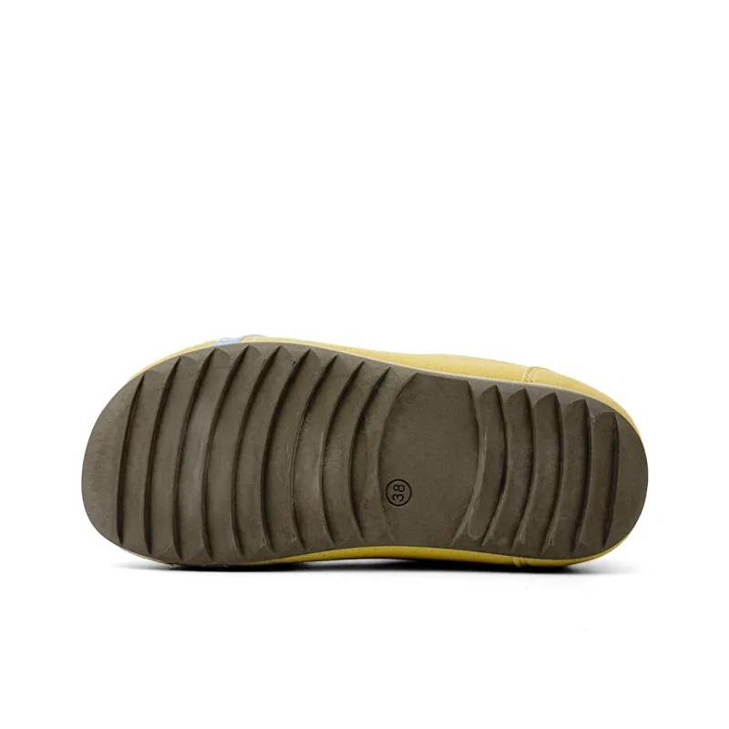 Mengsai Abrasion Resistant Slip Resistant Low Top Casual Shoes Women's Yellow Blue-6