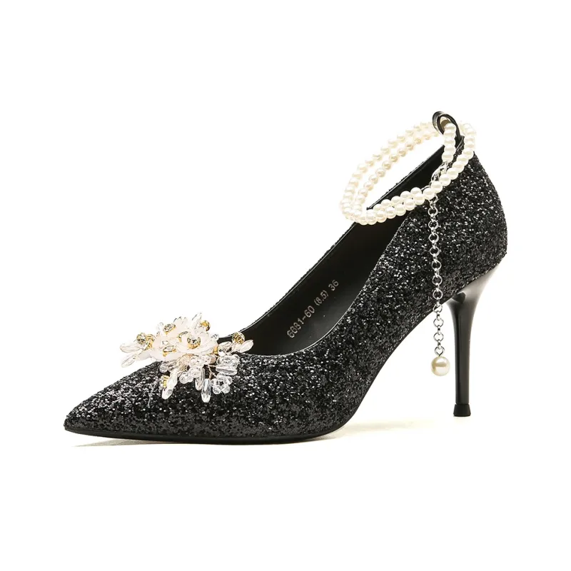 MADALLO High Heels Women's Champagne/Silver/Black-11