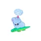 Capybara Spring Clip Hair Clip 1 Pack (Blue)