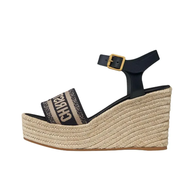 DIOR Dway One Strap Sandals 9.5cm Women's Dark Blue-0