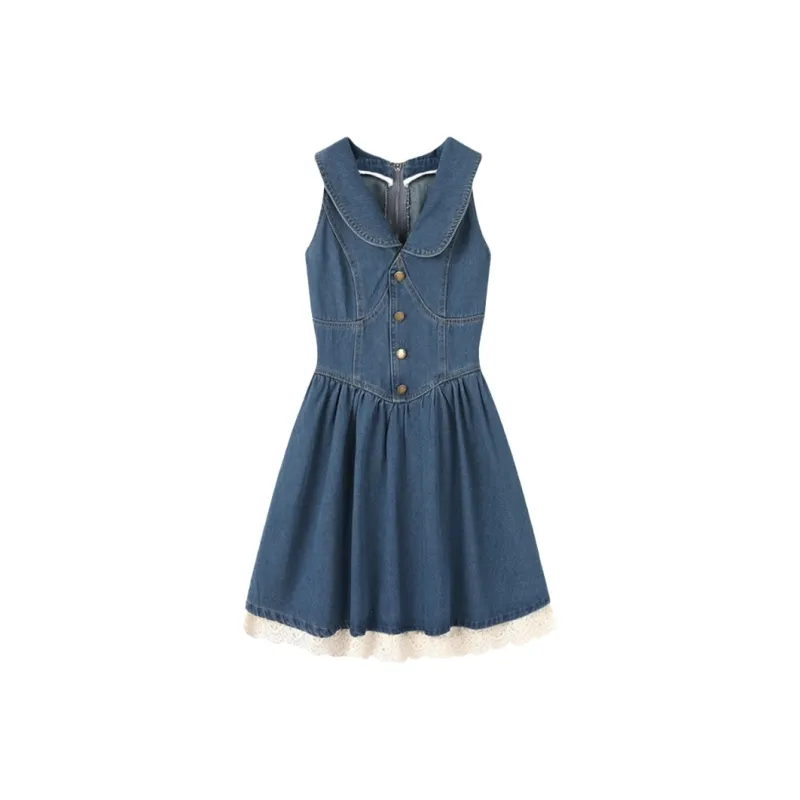 YGPRW Sleeveless Dresses Women's Blue-0